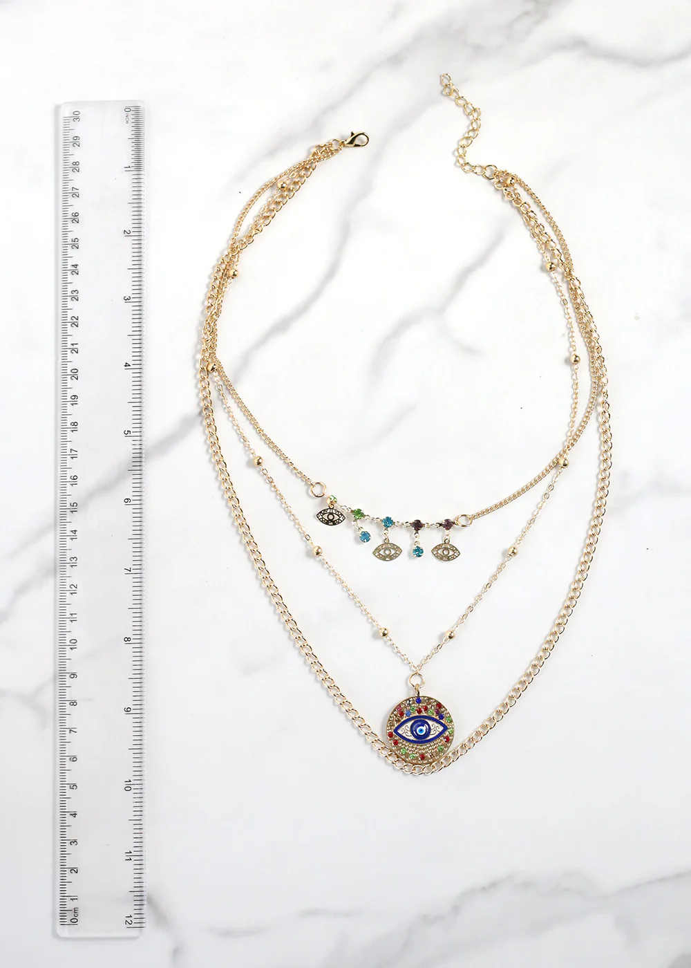 Evil Eye 3-Layered Necklace - Mrs Treak