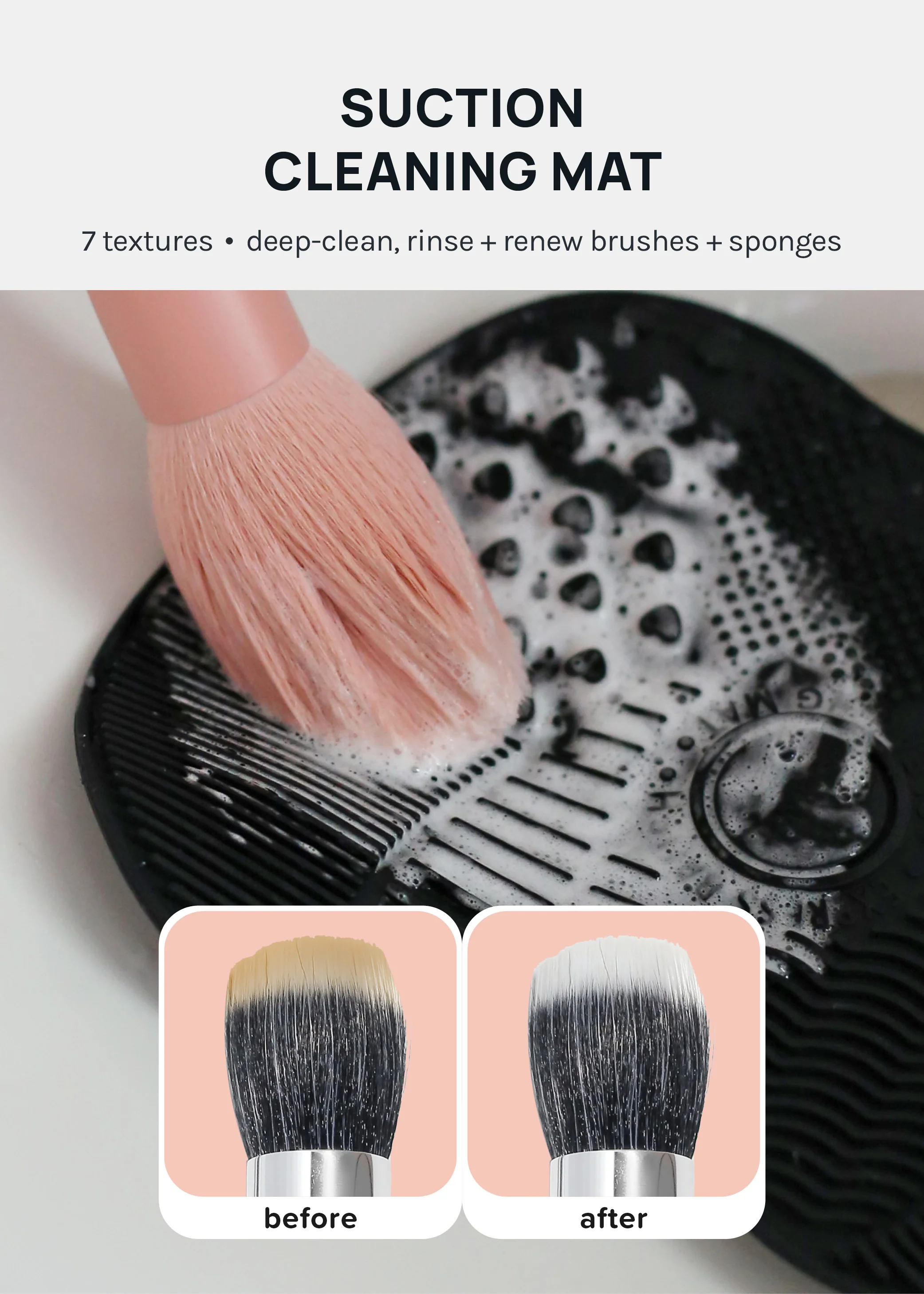 AOA Silicone Suction Brush Cleaning Mat - Mrs Treak