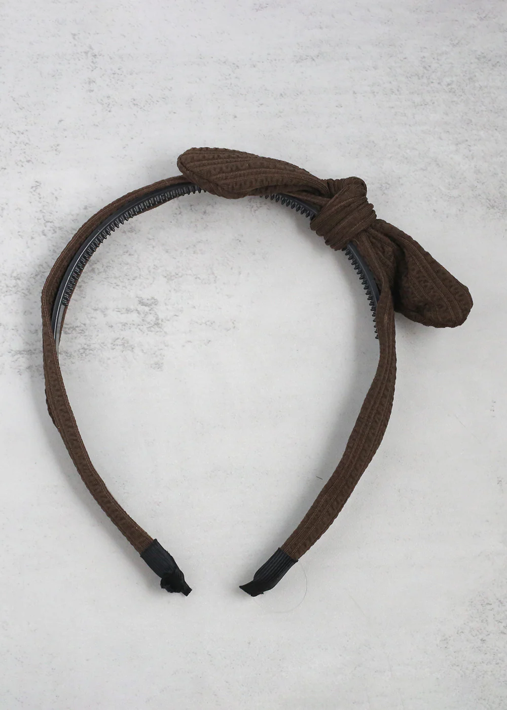 Textured Fabric Knotted Bow Headband - Mrs Treak