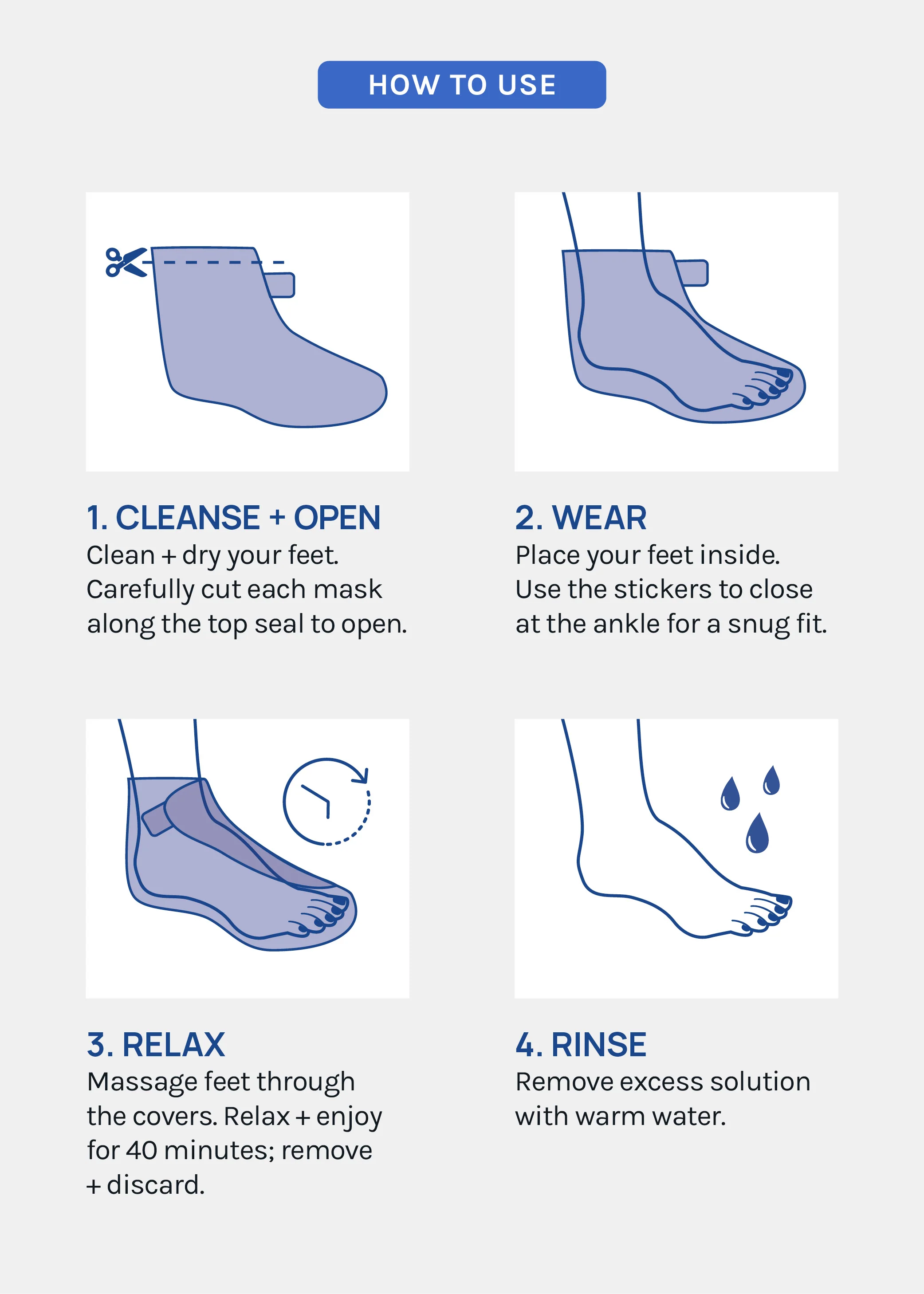 AOA Skin Foot Peeling Mask - Mrs Treak