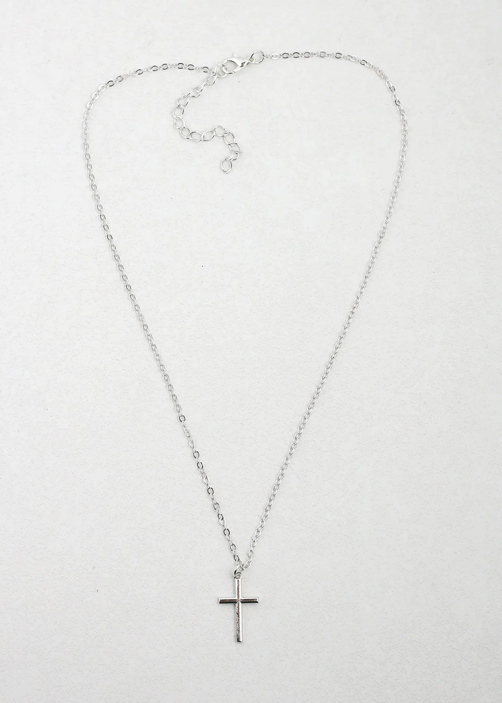 Silver Cross Necklace & Earrings Set - Mrs Treak