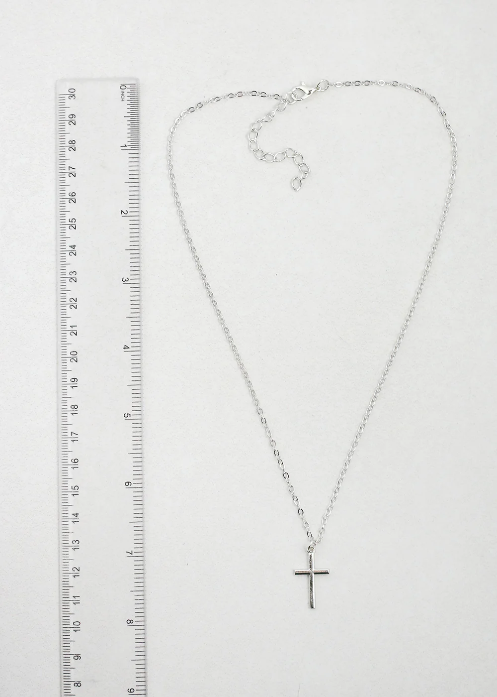 Silver Cross Necklace & Earrings Set - Mrs Treak