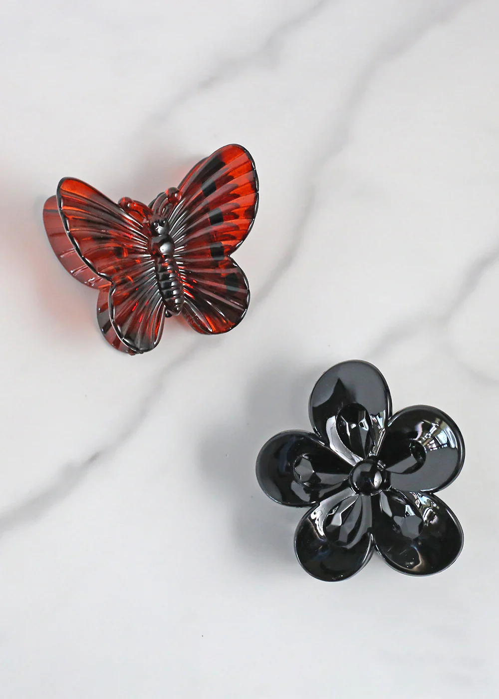 2 PC Butterfly & Flower Hair Clip - Mrs Treak