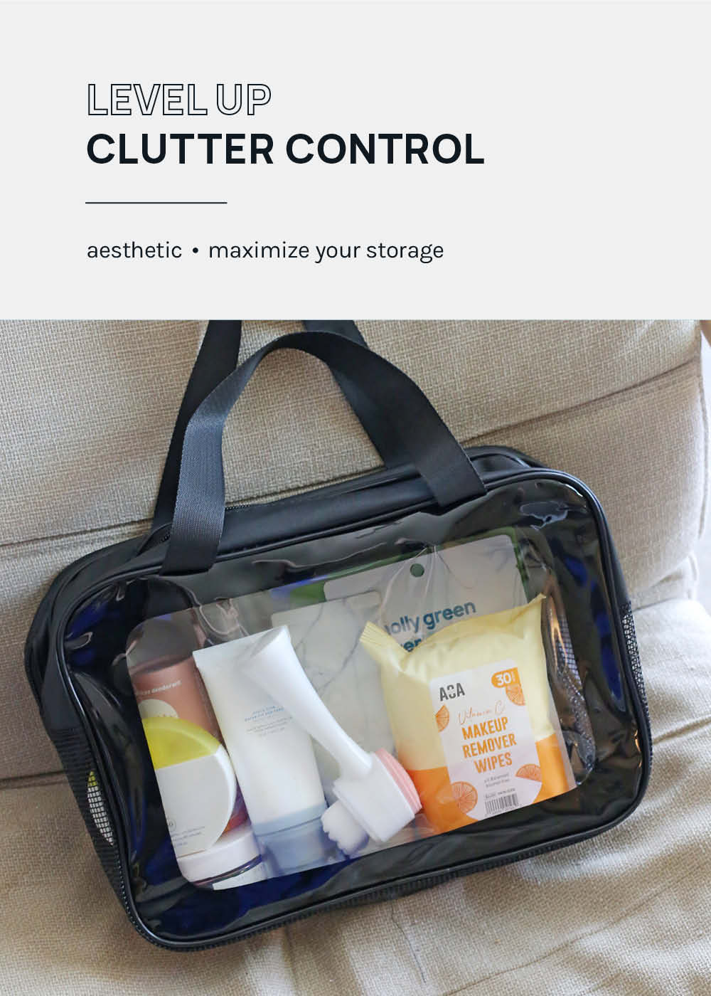 a2o Lab Large Travel Makeup Bag - Mrs Treak