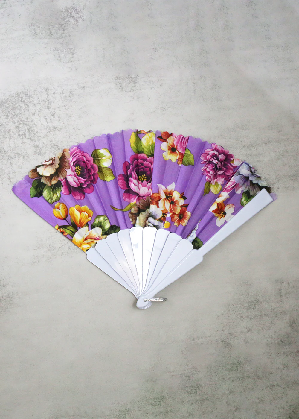 Vibrant Floral Handheld Folding Fan - Mrs Treak