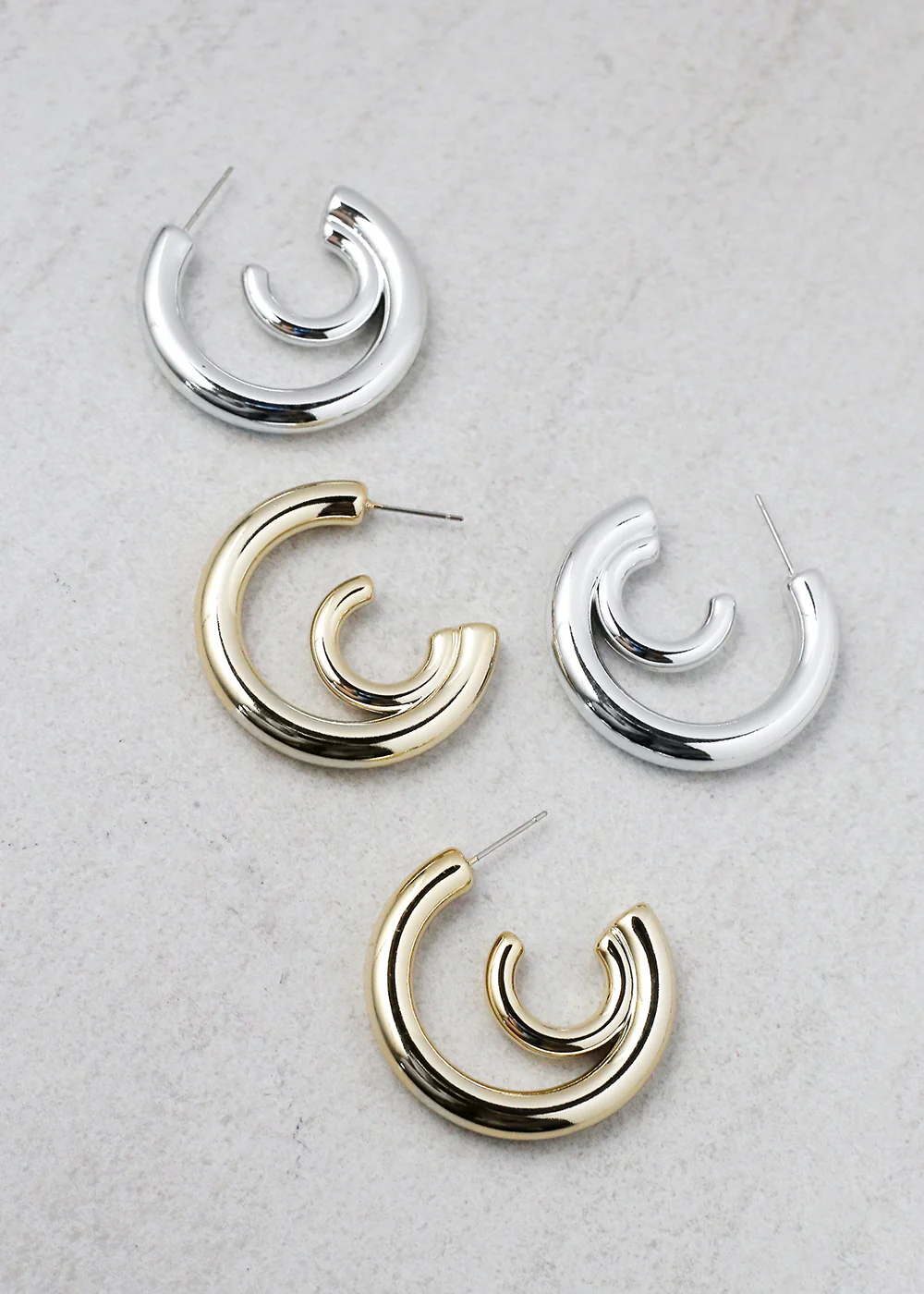 Double Crescent Hoop Earring - Mrs Treak