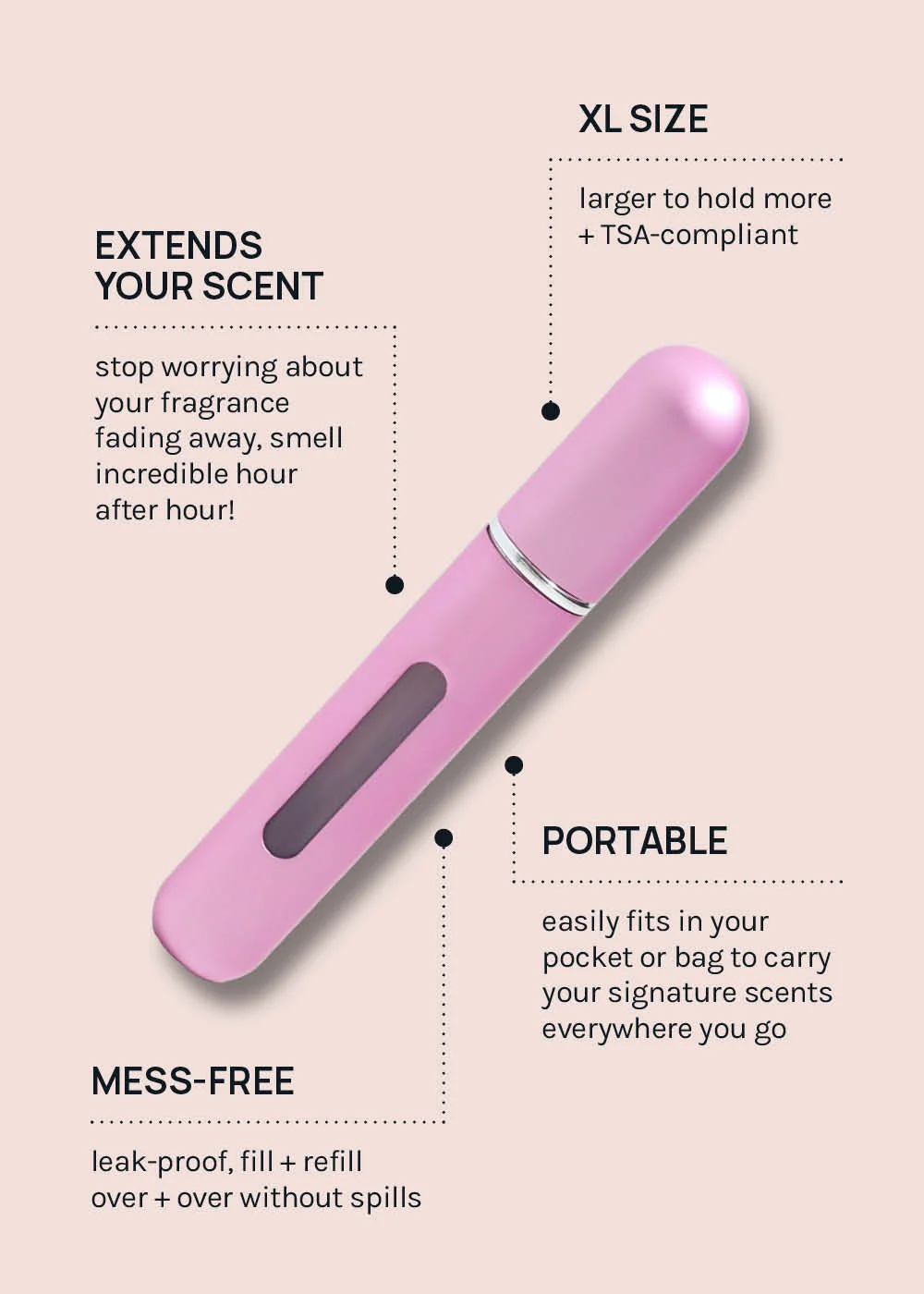 Miss A XL Refillable Perfume Atomizer - Mrs Treak