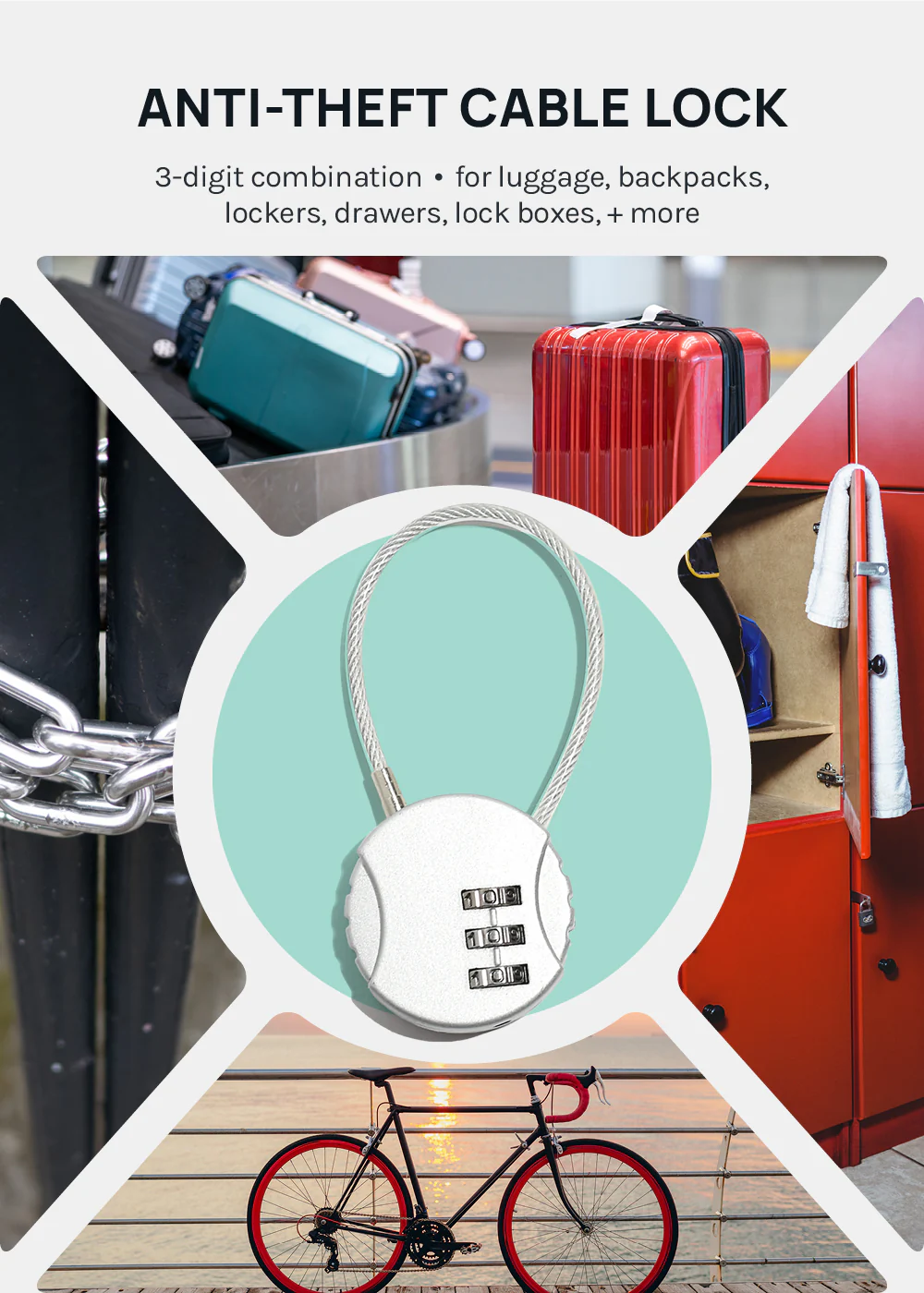 Official Key Items Anti-theft Cable Lock - Mrs Treak