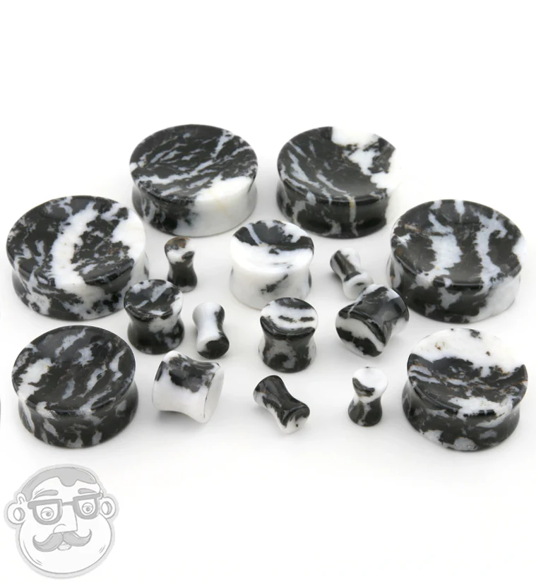 Zebra Jasper Stone Plugs - Mrs Treak