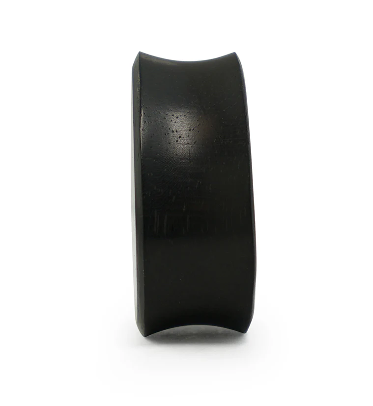 Areng Wooden Teardrop Plugs with Seigaiha Brass Inlay - Mrs Treak