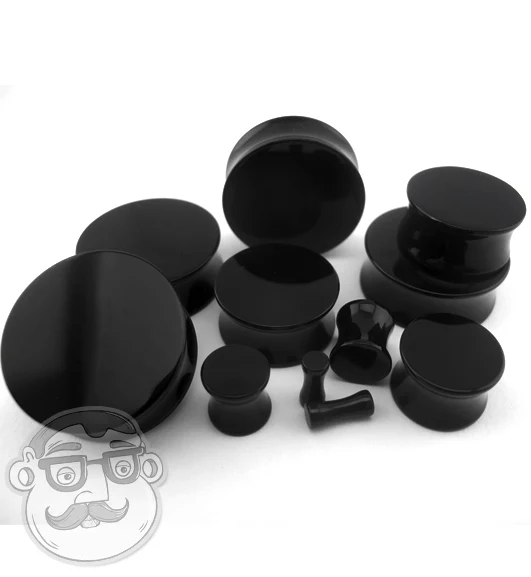 Black Acrylic Plugs - Mrs Treak