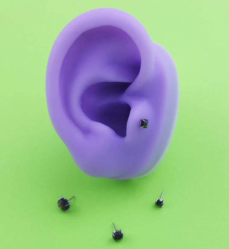 Prong Abalone Shell Titanium Threadless Top - Mrs Treak