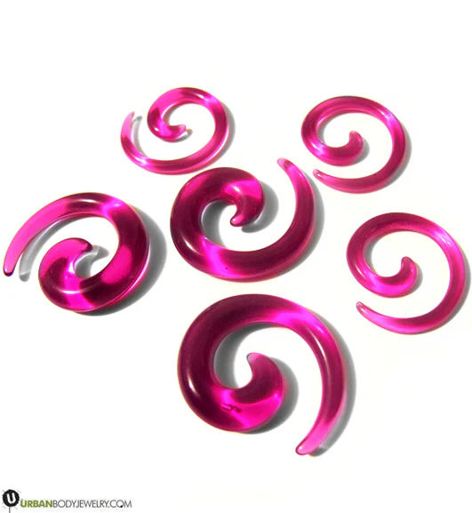 Acrylic U.V Purple Spirals - Mrs Treak