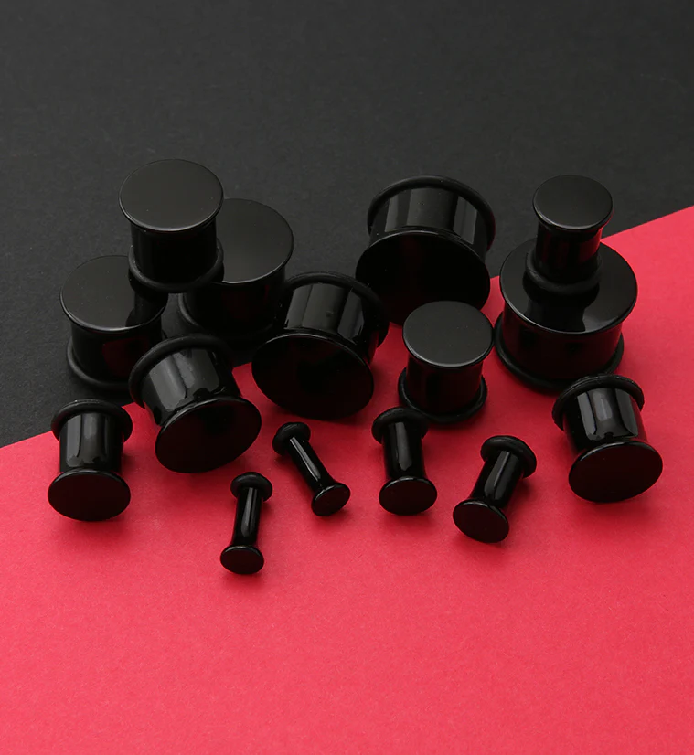 Black Single Flare Plugs - Mrs Treak
