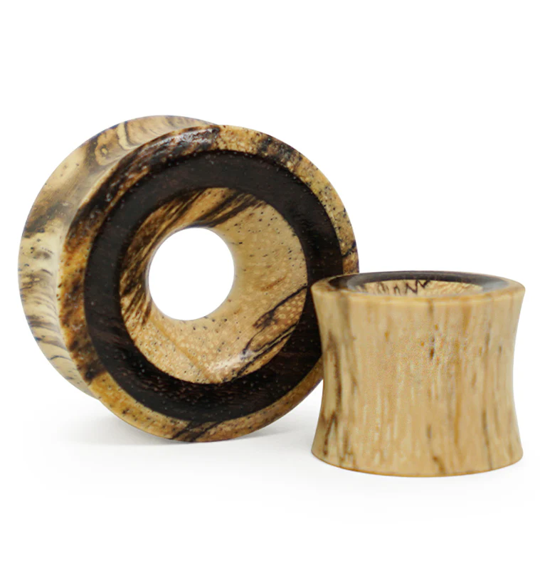Tamarind Wood Tunnel Plugs With Sono Wood Inlay - Mrs Treak