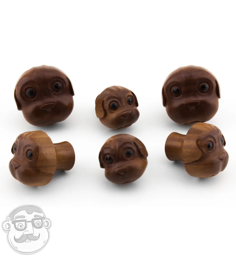 Puppy Dog Wooden Plugs - Mrs Treak