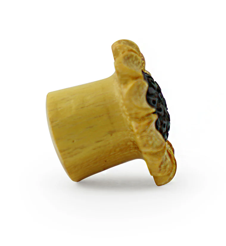 Grand Sunflower Wood Plugs - Mrs Treak