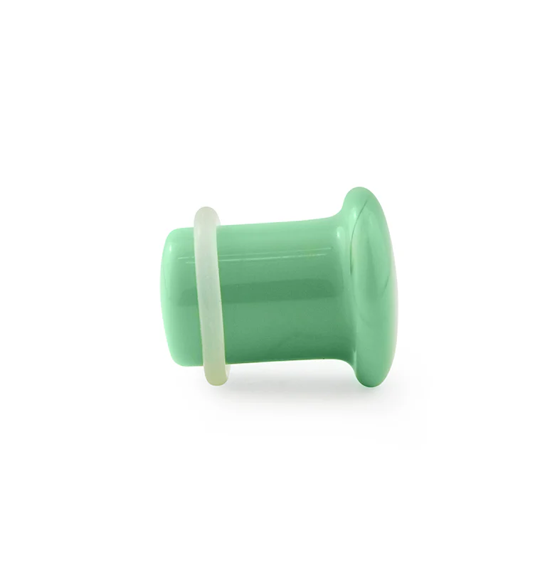 Mint Green Single Flare Glass Plugs - Mrs Treak