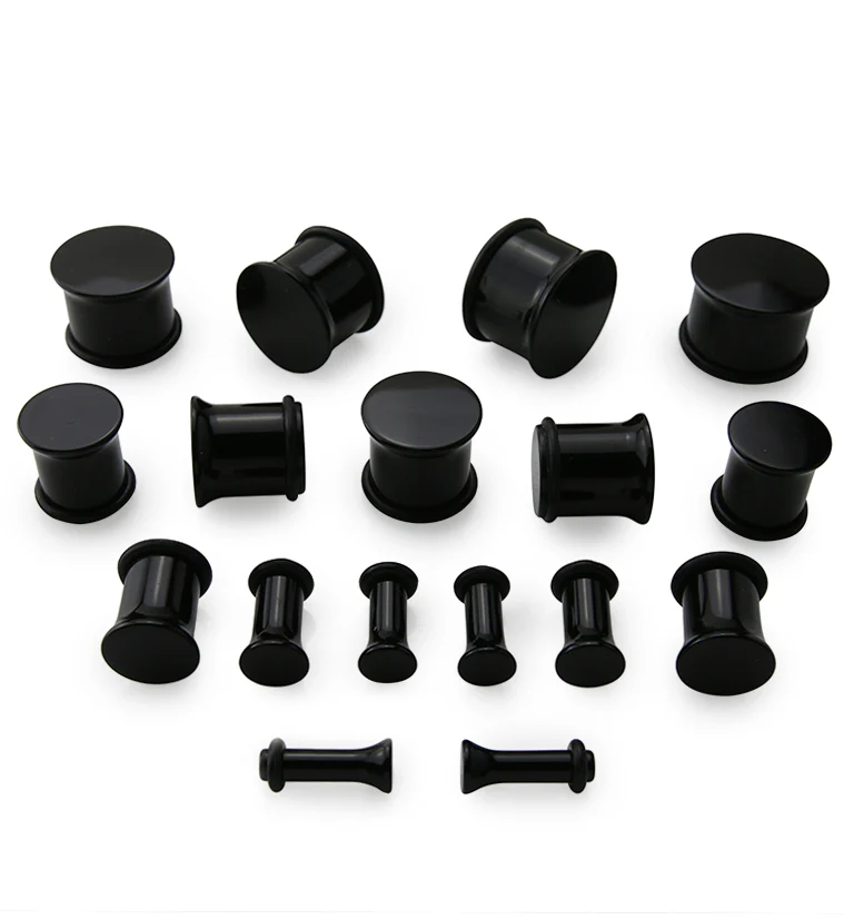 Black Single Flare Plugs - Mrs Treak
