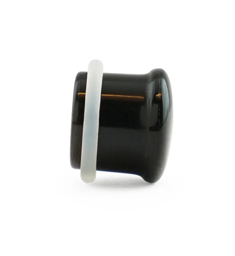 Silver Obsidian Stone Plugs - Single Flare - Mrs Treak