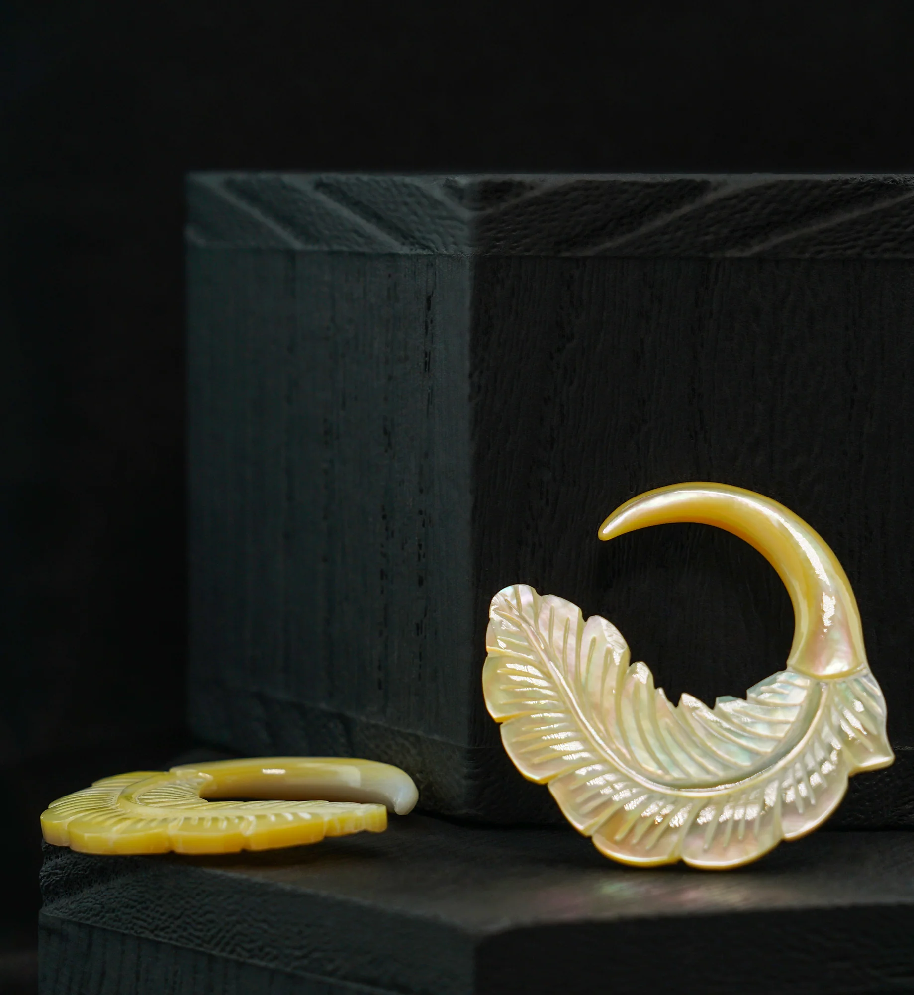 Feather Mother of Pearl Hangers - Mrs Treak