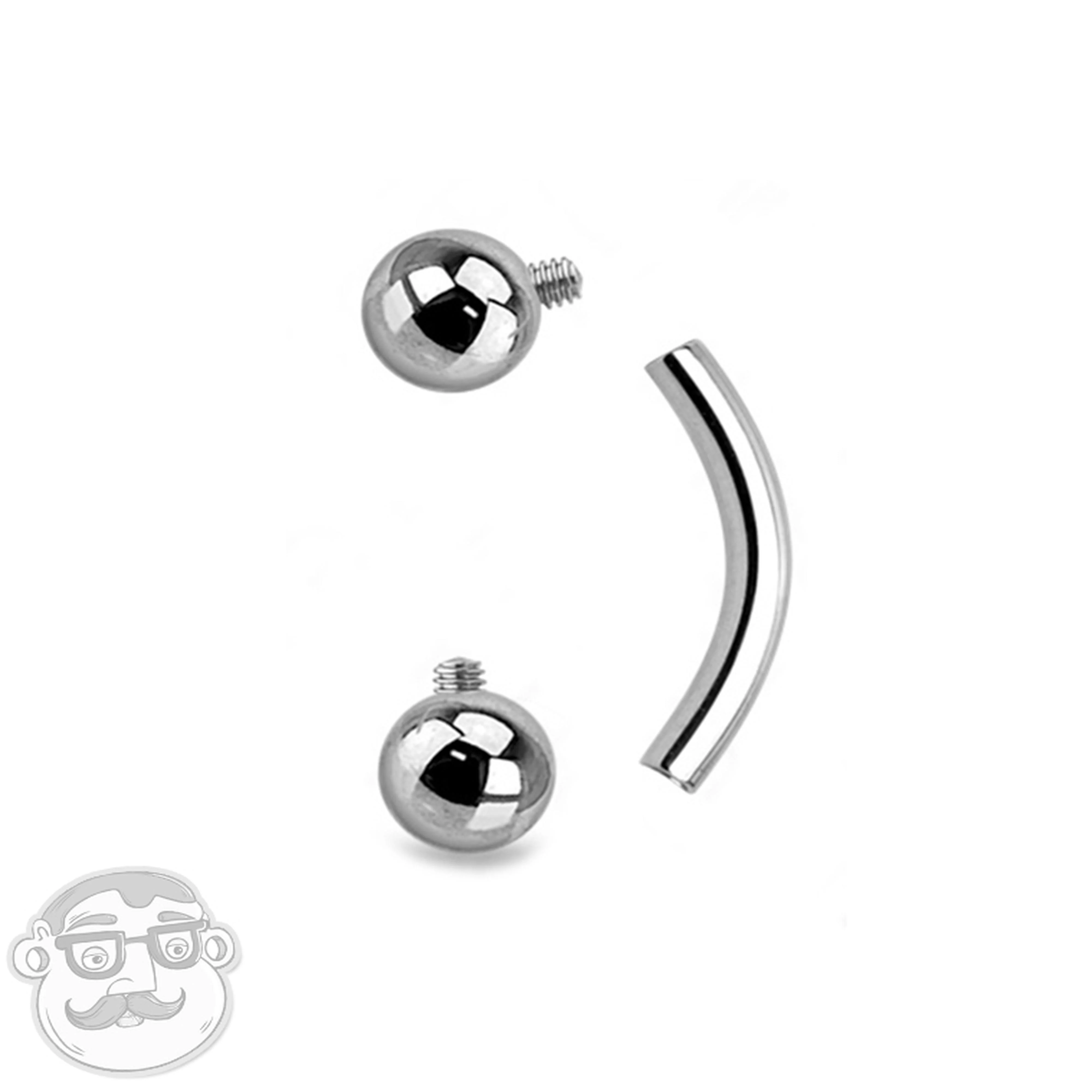 Titanium Curved Internally Threaded Barbell - Mrs Treak