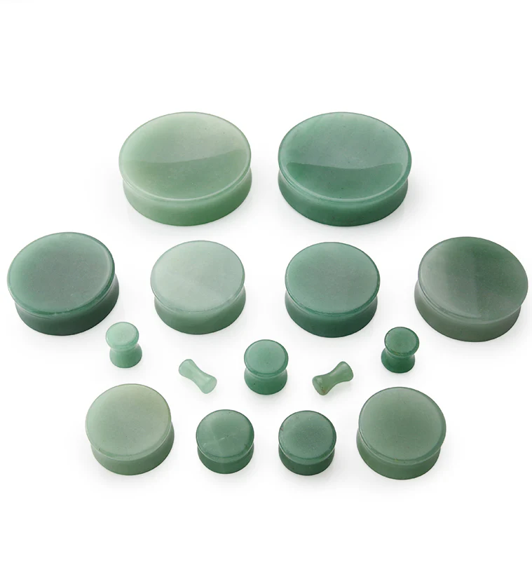 Aventurine Green Stone Plugs - Mrs Treak