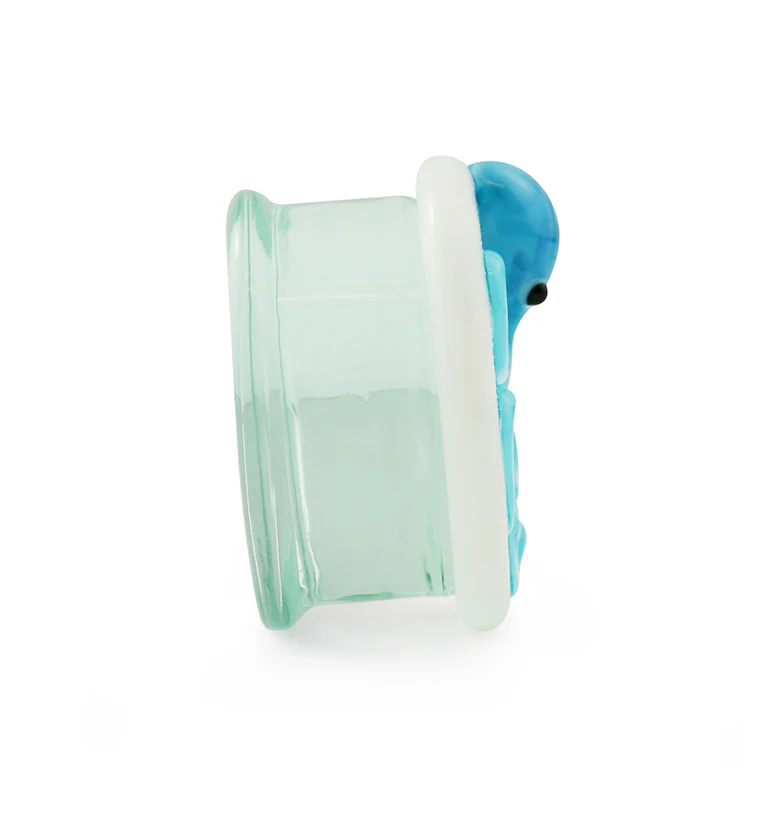 Blue Octopus Glass Plugs - Mrs Treak