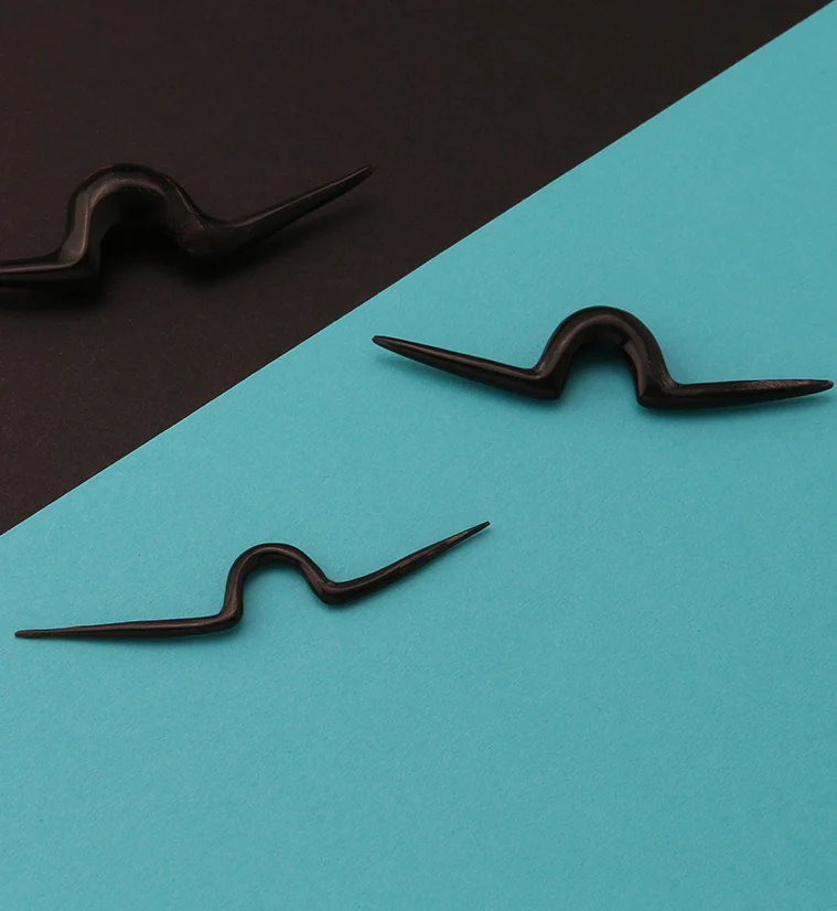 Pencil Mustache Horn Septum Bar - Mrs Treak