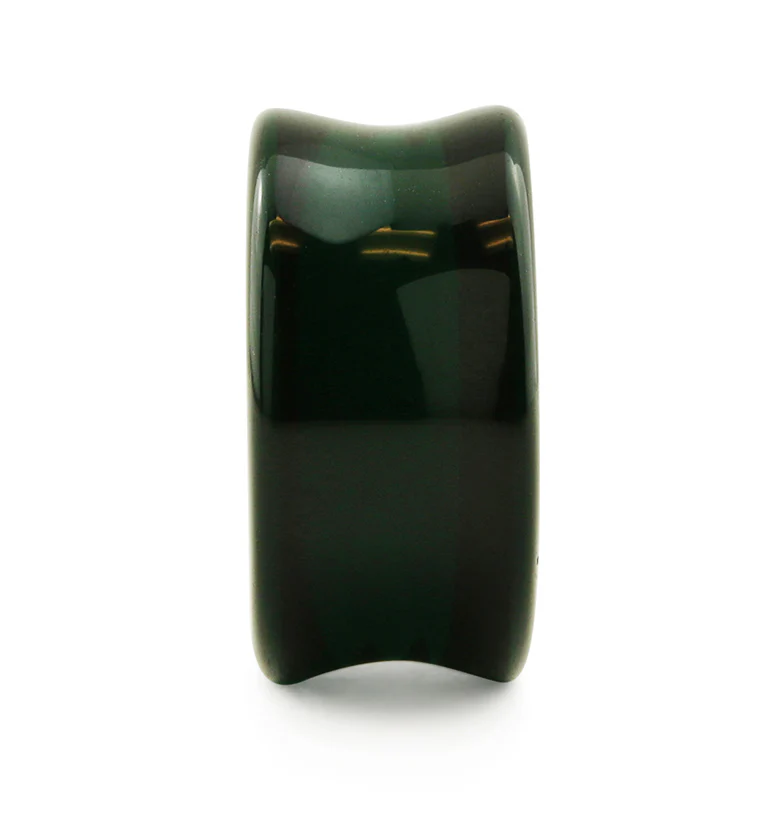 Emerald Green Double Flare Glass Plugs - Mrs Treak