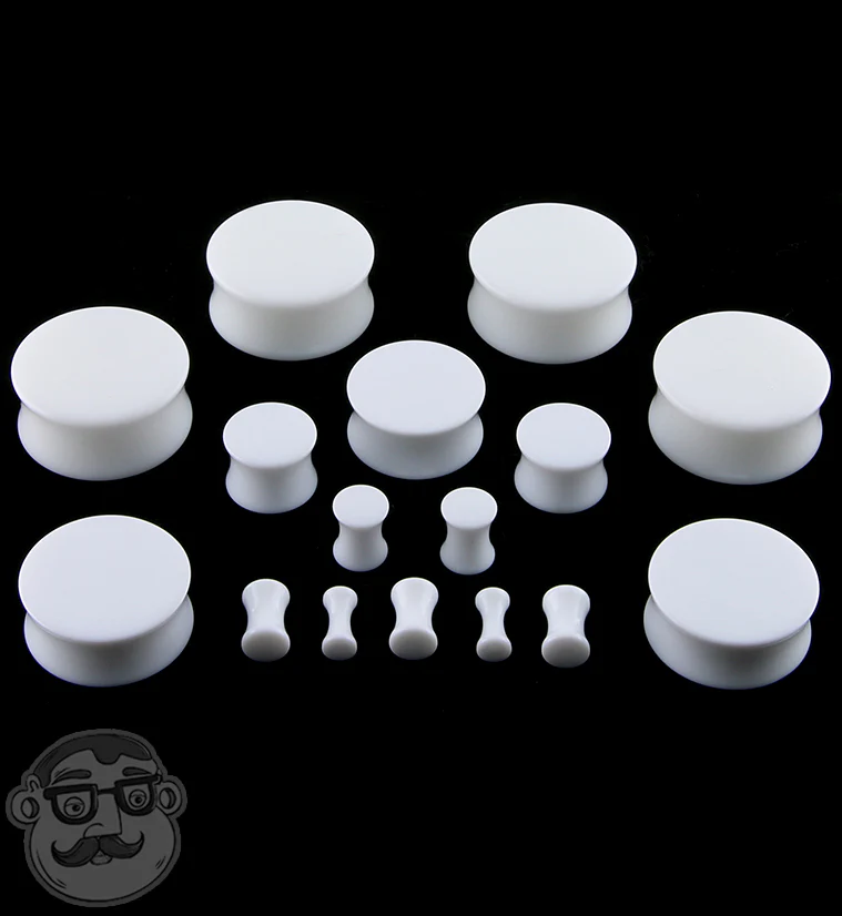White Acrylic Plugs - Mrs Treak