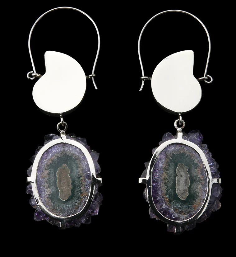 Cavern Ammonite & Stalactite Titanium Hangers - Mrs Treak
