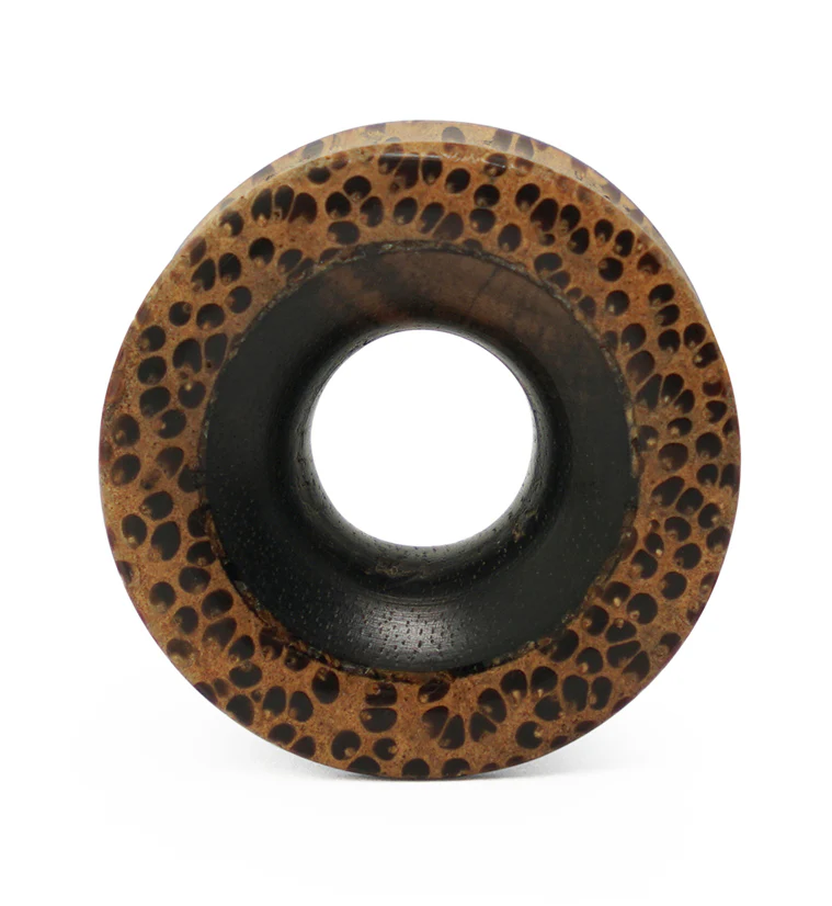 Concave Coconut Wood Tunnels With Areng Wood Inlay - Mrs Treak