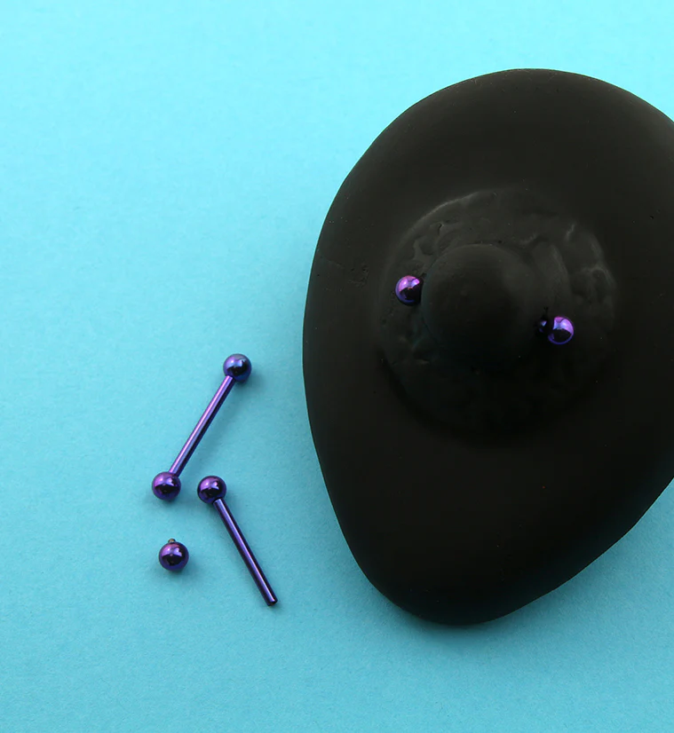 Blurple Titanium Barbell - Mrs Treak