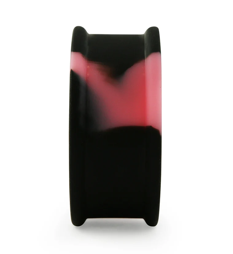 Pink And Black Double Flare Silicone Plugs - Mrs Treak
