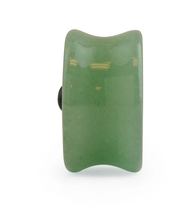 Aventurine Stone Plugs with Micro Obsidian Inlay - Mrs Treak