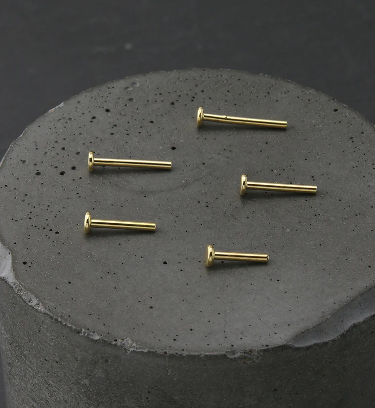 18kt Gold Threadless Labret - Mrs Treak