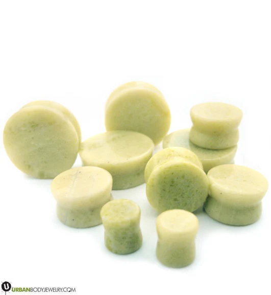 Lemon Jade Stone Plugs - Mrs Treak