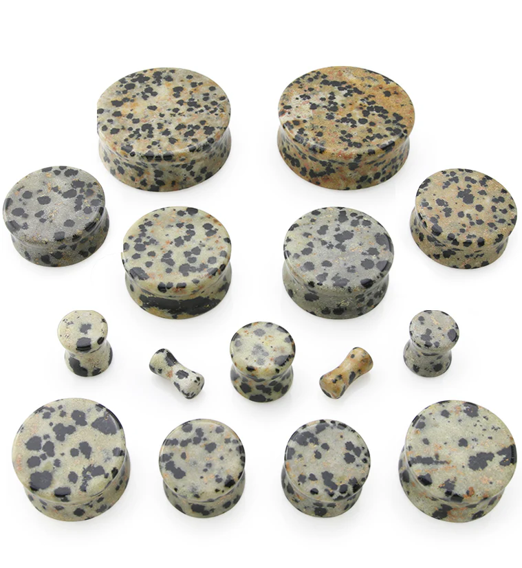Dalmatian Jasper Stone Plugs - Mrs Treak