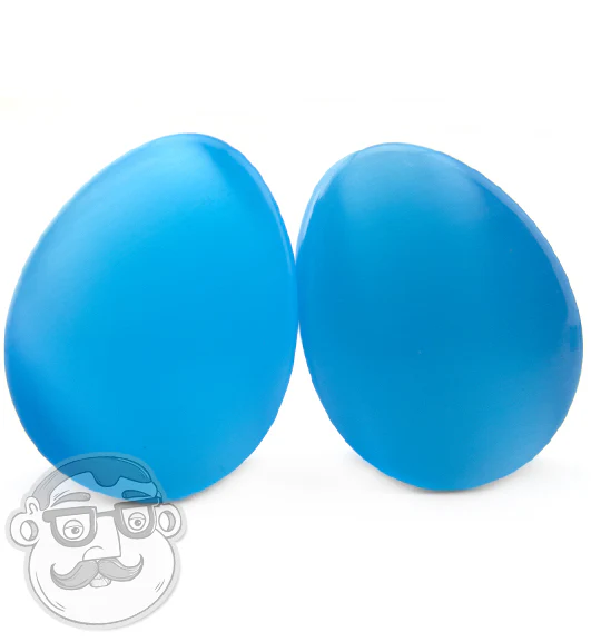 Aqua Cat's Eye Glass Teardrop Plugs - Mrs Treak