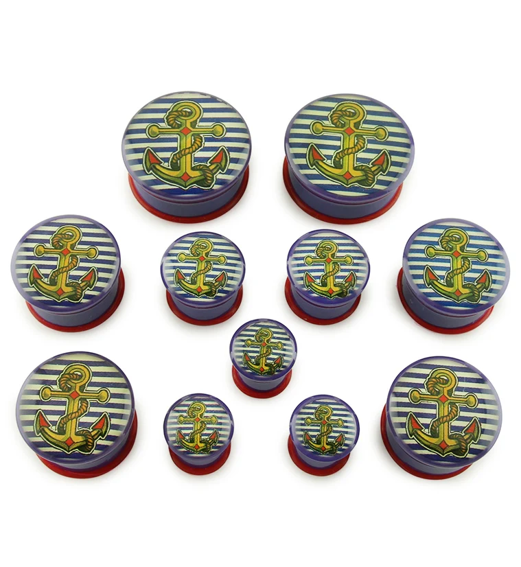 Striped Anchor Plugs - Mrs Treak
