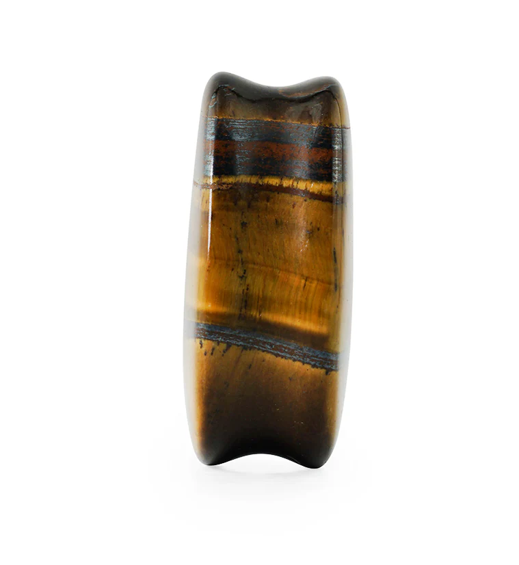 Tiger Eye Stone Teardrop Plugs - Mrs Treak