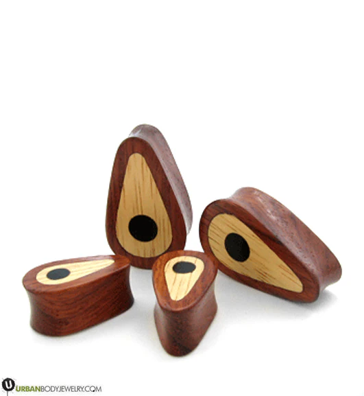 Bullseye Wooden Teardrop Plugs - Mrs Treak