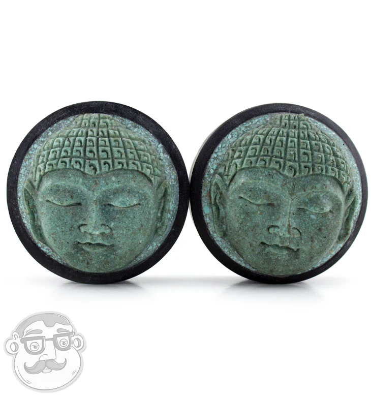 Carved Buddha Wood Plugs - Mrs Treak
