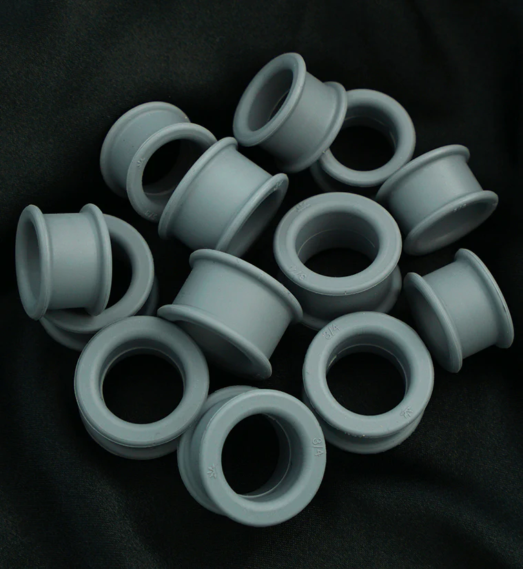 Kaos Grey Silicone Tunnels - Mrs Treak