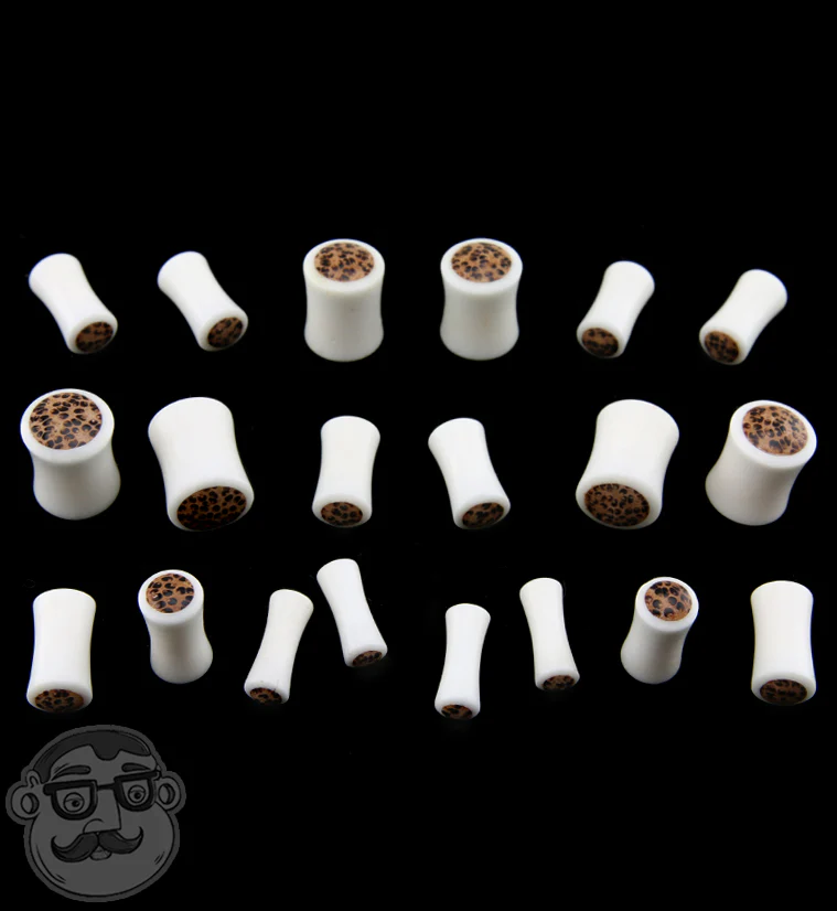 Bone Plugs with Coconut Wood Inlay - Mrs Treak