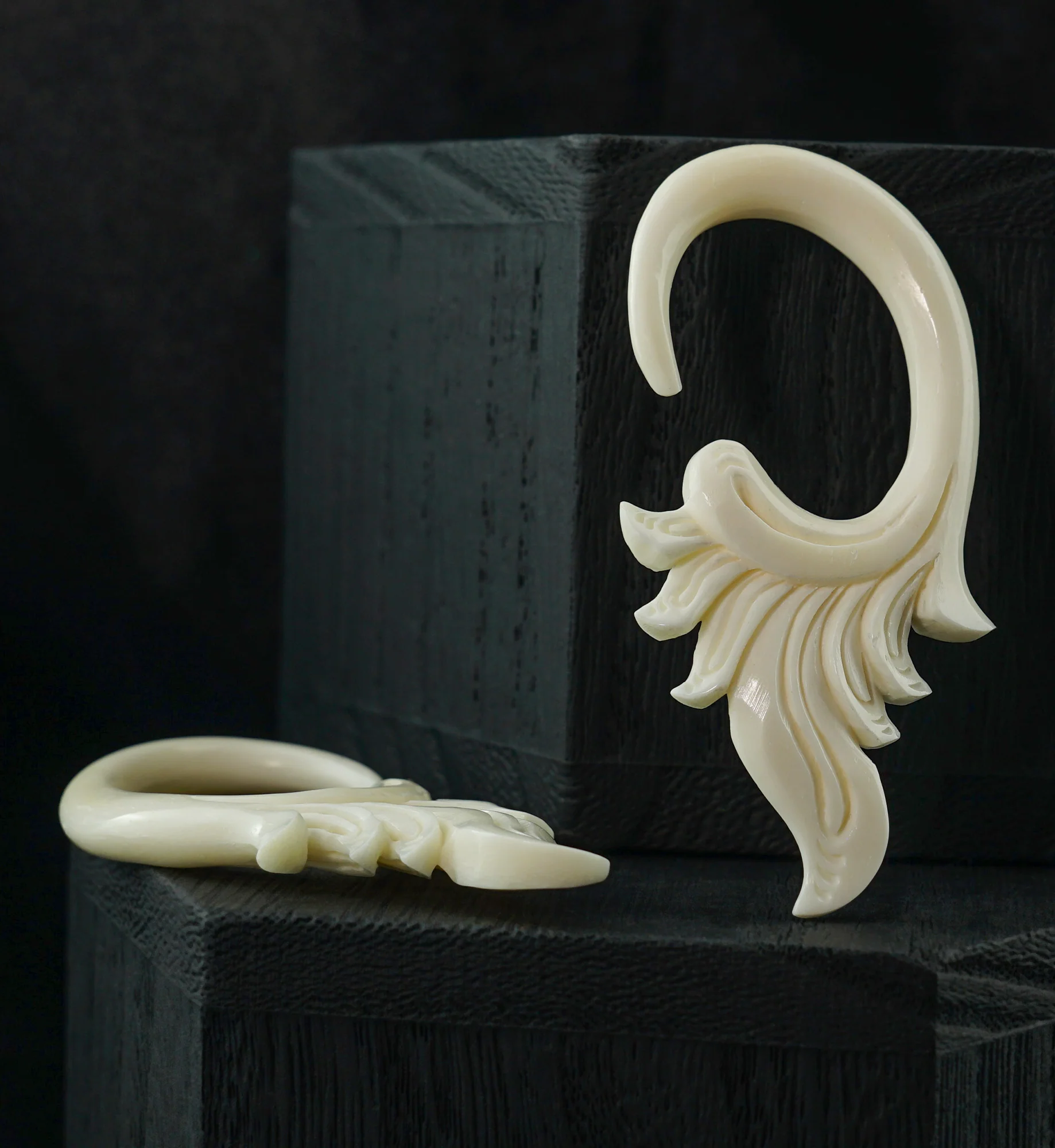 White Blossom Bone Hangers - Mrs Treak