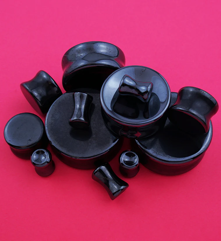 Hematite Stone Plugs - Mrs Treak