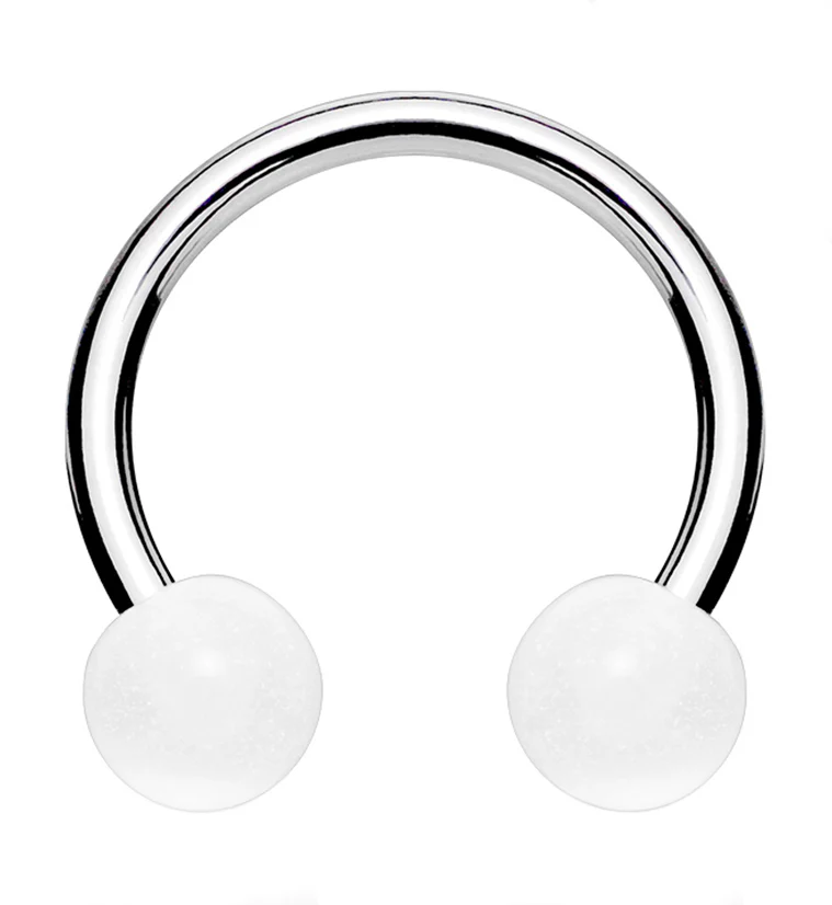Glow in the Dark Stainless Steel Circular Barbell - Mrs Treak