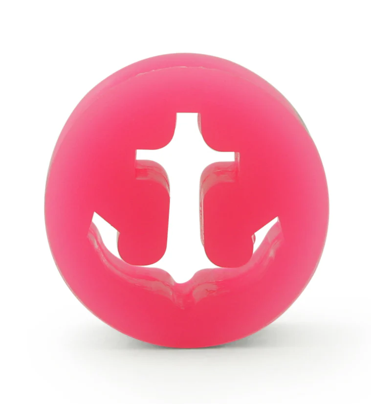 Pink Silicone Anchor Tunnel Plugs - Mrs Treak